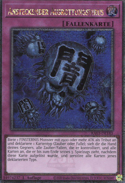 Ansteckender Ausrottungsvirus (V.2) RA03-DE183 Quarter Century Secret Rare Deutsch