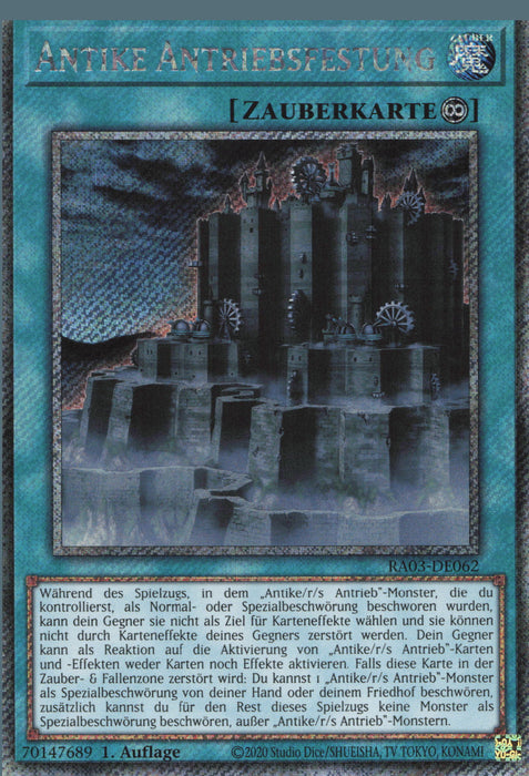 Antike Antriebsfestung (V.4) RA03-DE062 Platinum Secret Rare Deutsch