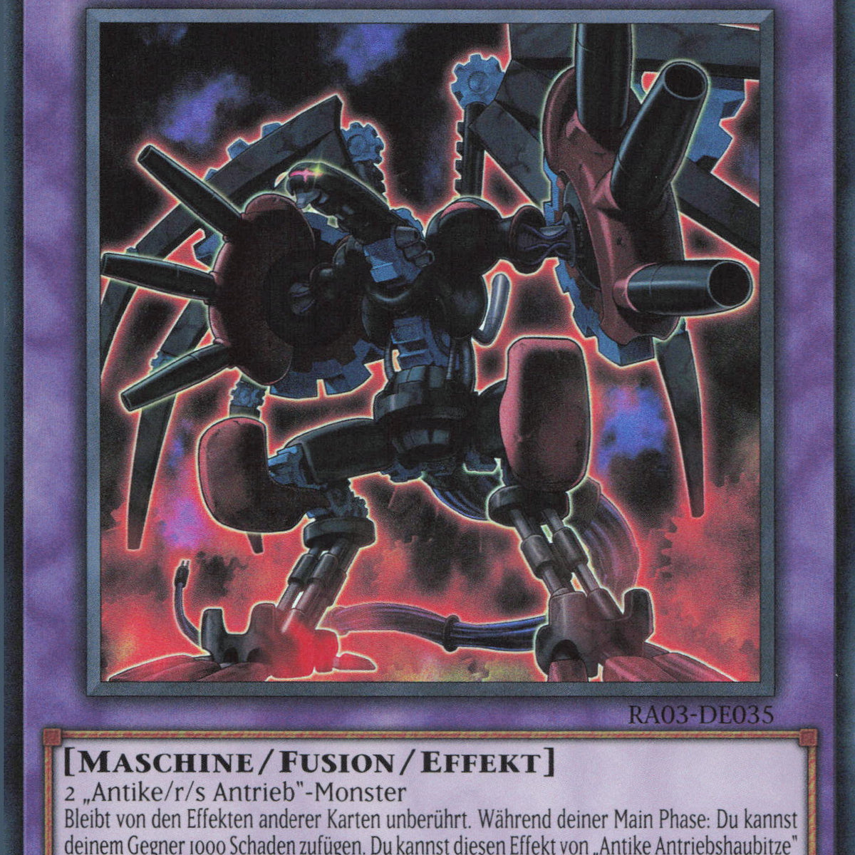 ancient gear howitzer Yugioh Antike Antriebshaubitze (V.1) RA03-DE035 Super Rare Deutsch kaufen —  ReCollectibles