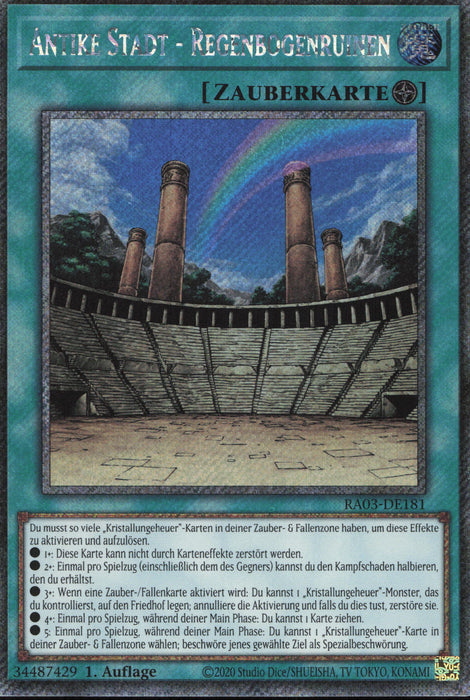 Antike Stadt - Regenbogenruinen (V.1) RA03-DE181 Platinum Secret Rare Deutsch