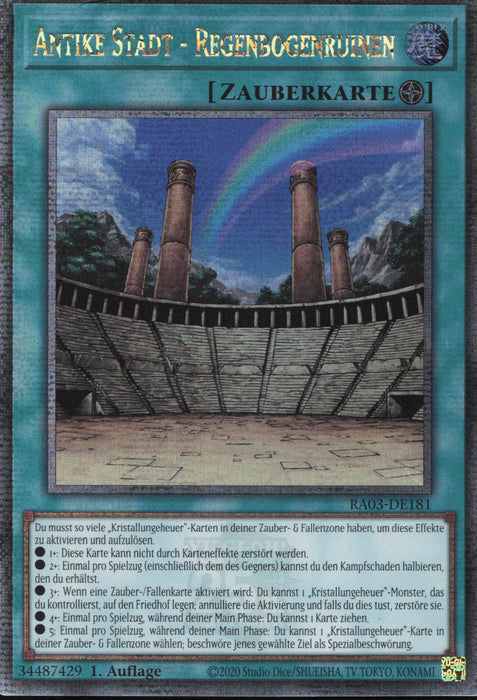 Antike Stadt - Regenbogenruinen (V.2) RA03-DE181 Quarter Century Secret Rare Deutsch