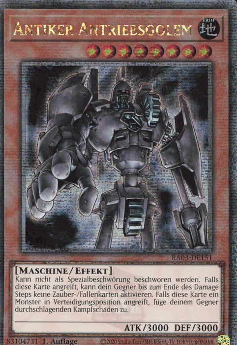 Antiker Antriebsgolem (V.2) RA03-DE151 Quarter Century Secret Rare Deutsch