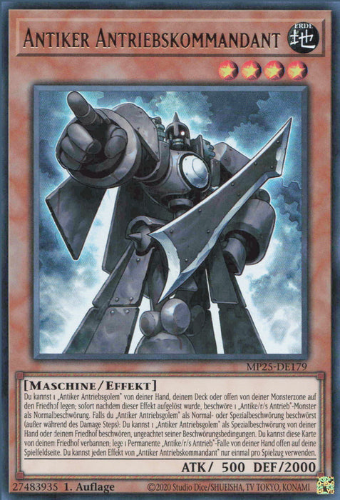 Antiker Antriebskommandant MP25-DE179 Ultra Rare Deutsch