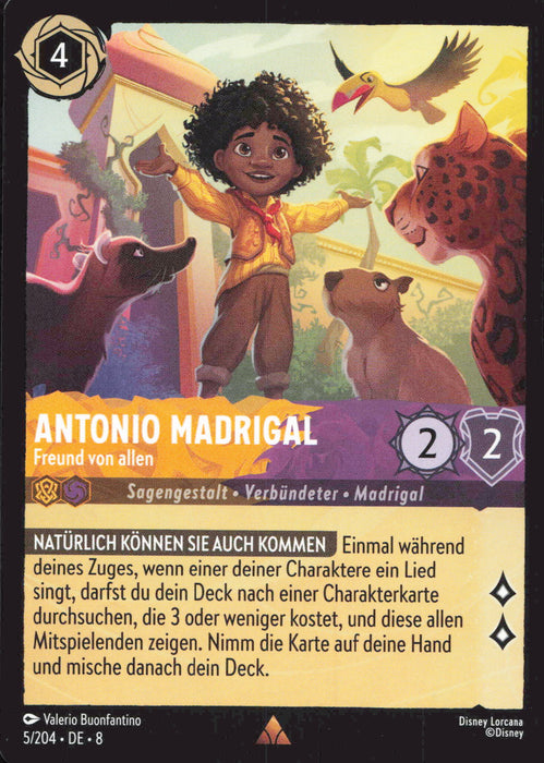 Antonio Madrigal - Freund von allen 8JAF-005 Rare Deutsch