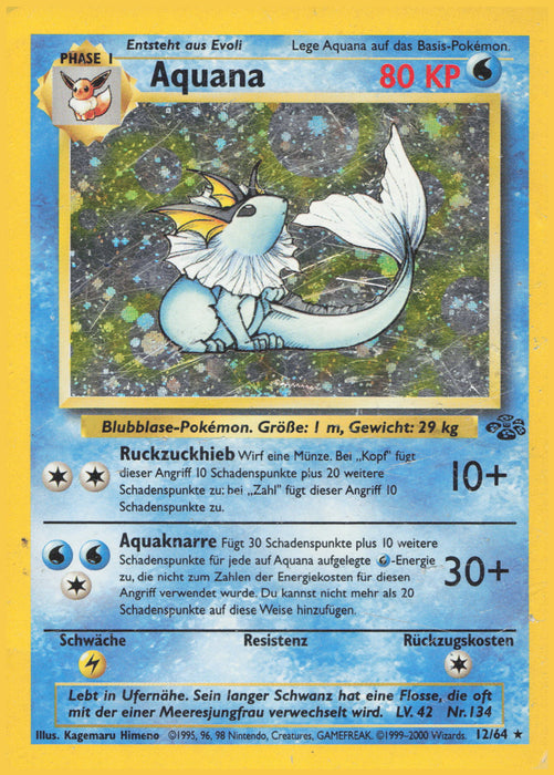 Aquana JU-12 Holo Rare Deutsch