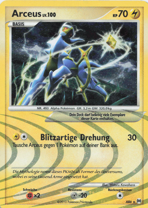 Arceus Lv.100 AR-AR6 Holo Rare Deutsch