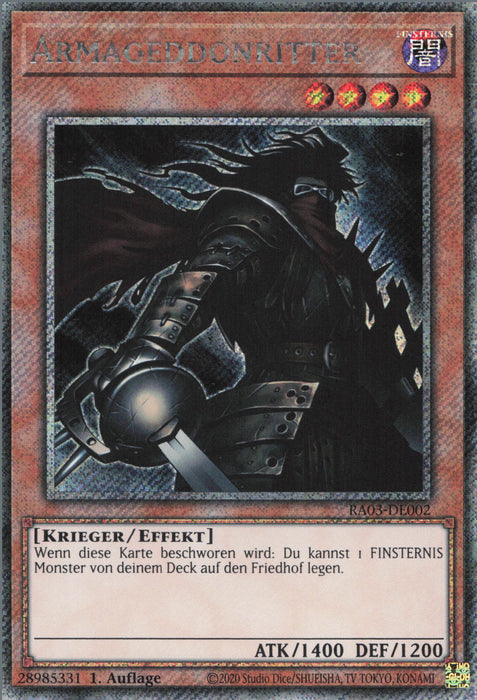 Armageddonritter (V.4) RA03-DE002 Platinum Secret Rare Deutsch