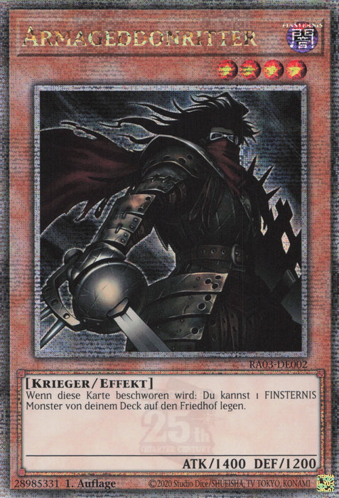 Armageddonritter (V.5) RA03-DE002 Quarter Century Secret Rare Deutsch