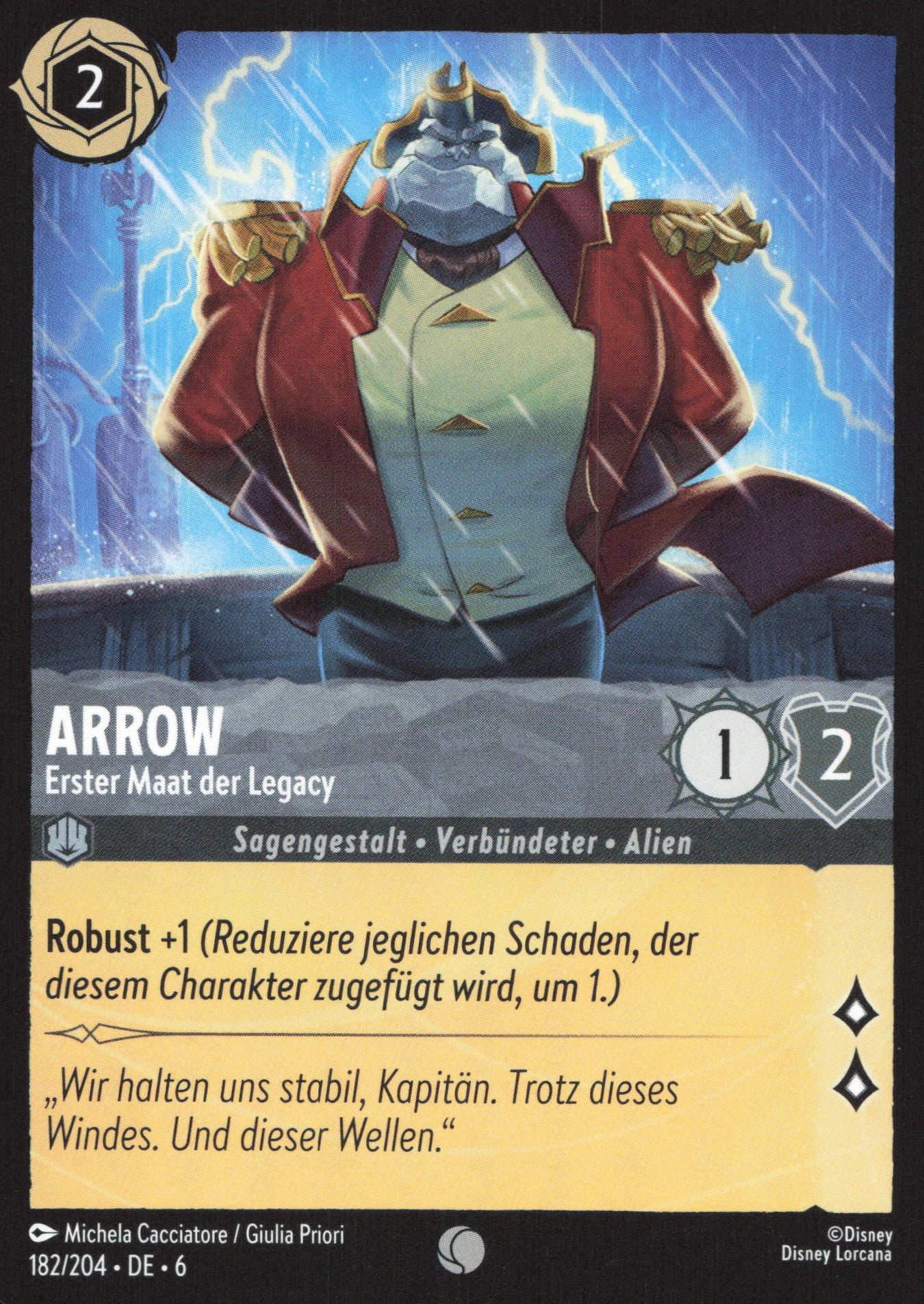 Alle Arrow Charakterkarten in Disney Lorcana