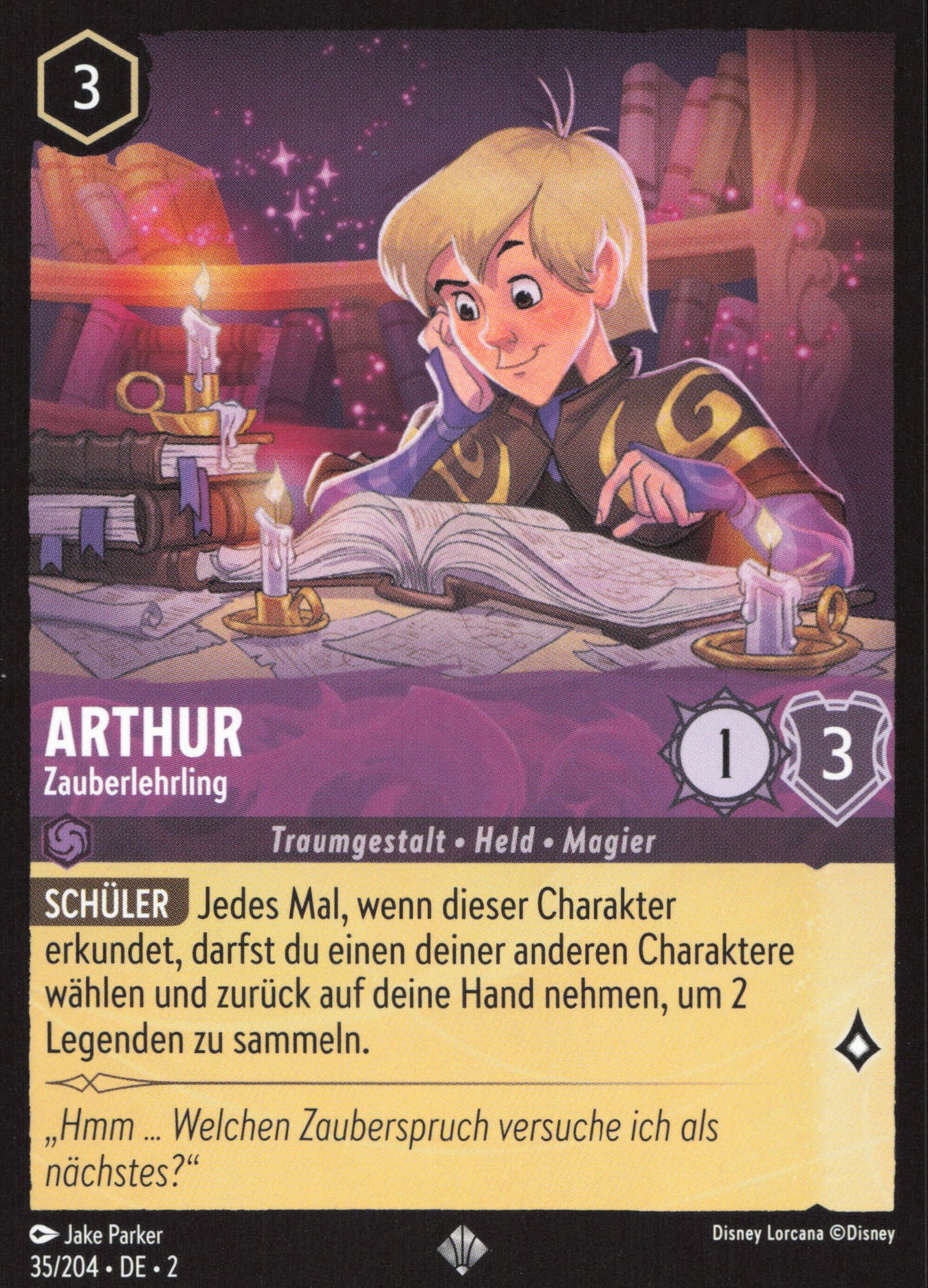 Alle Arthur Charakterkarten in Disney Lorcana