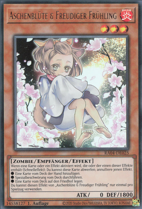 Aschenblüte & Freudiger Frühling (V.2) RA04-DE025 Ultra Rare Deutsch
