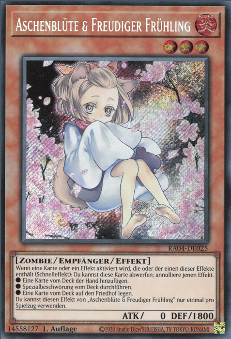 Aschenblüte & Freudiger Frühling (V.3) RA04-DE025 Secret Rare Deutsch