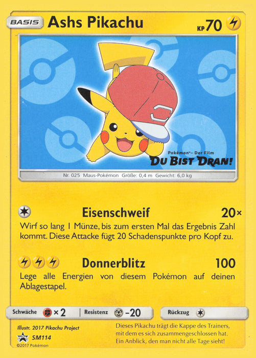 Ashs Pikachu SM-114 Promo Deutsch