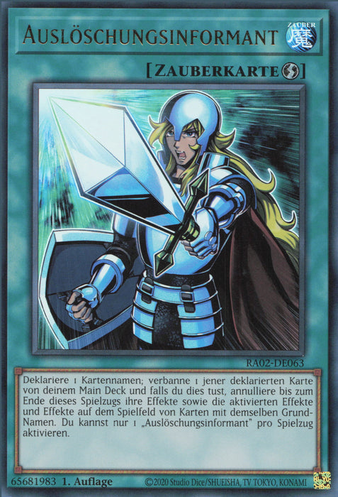 Auslöschungsinformant (V.2) RA02-DE063 Ultra Rare Deutsch