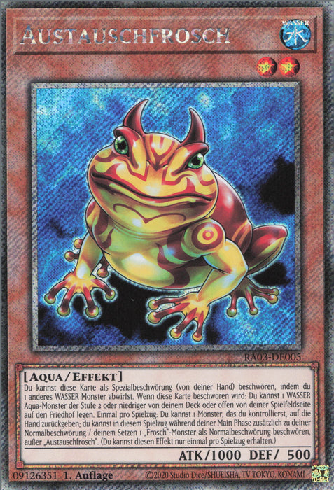 Austauschfrosch (V.4) RA03-DE005 Platinum Secret Rare Deutsch