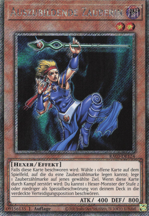 Auszubildende Zauberin (V.1) RA03-DE124 Platinum Secret Rare Deutsch