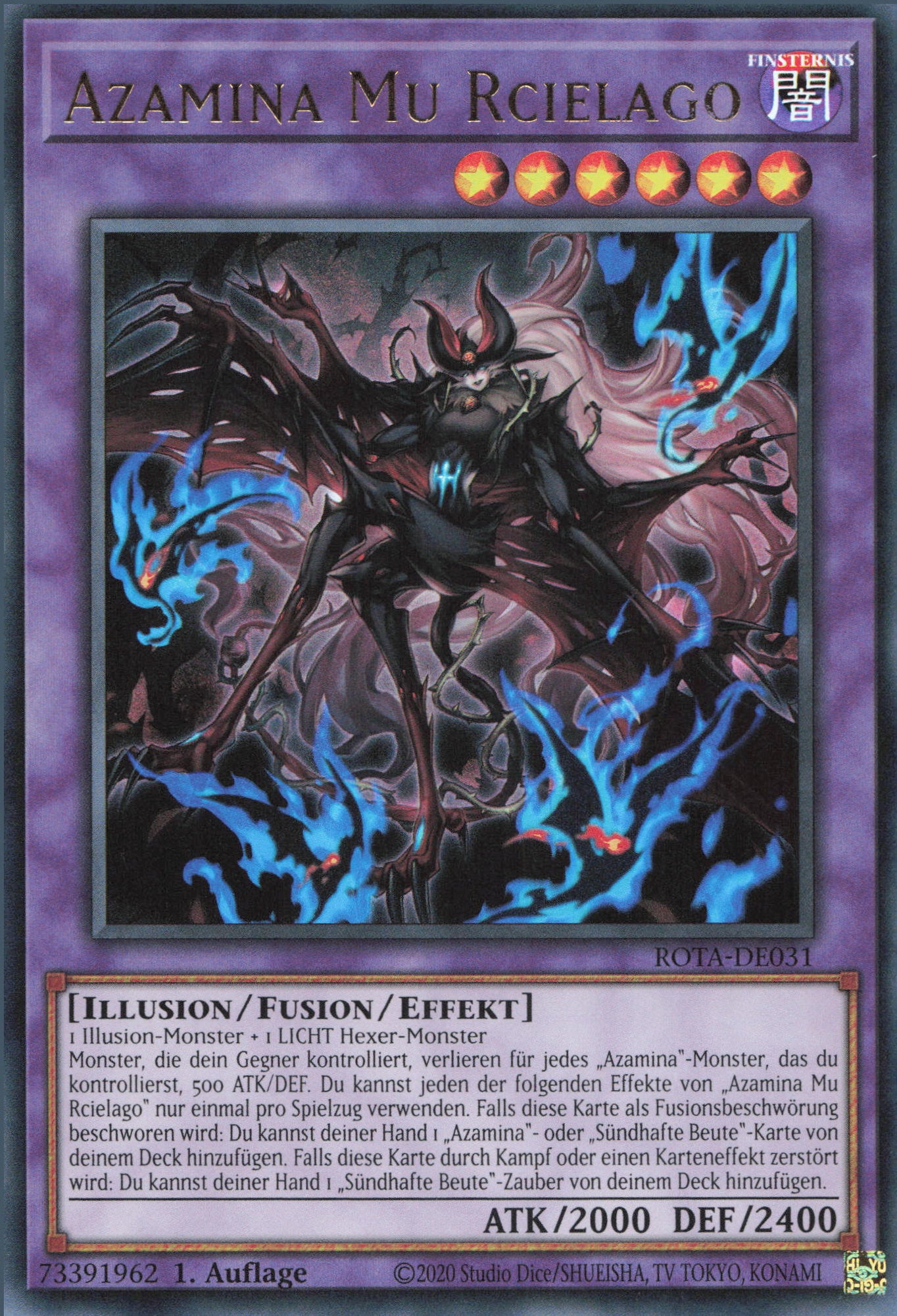 Yugioh Azamina Mu Rcielago (V.1) ROTA-DE031 Ultra Rare Deutsch kaufen ...