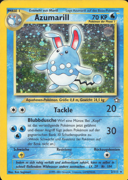 Azumarill NG-2 Holo Rare Deutsch
