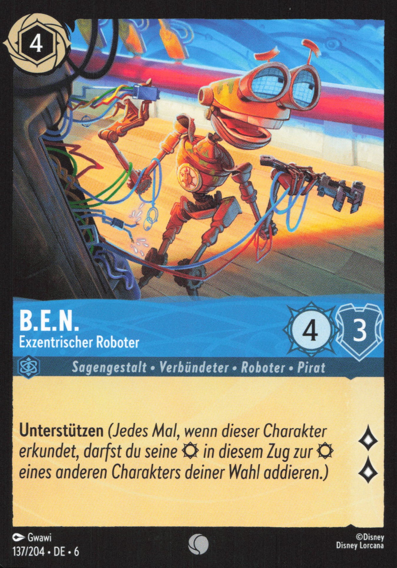 Alle B.E.N. Charakterkarten in Disney Lorcana