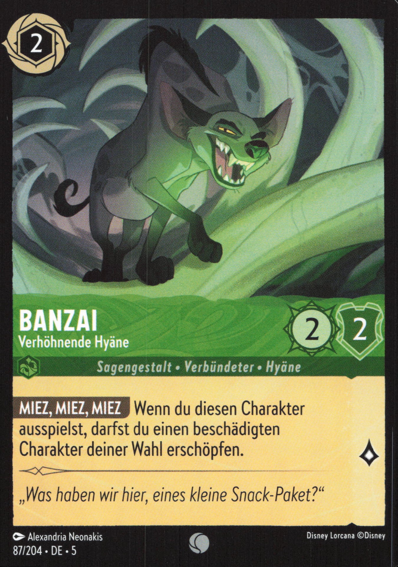 Alle Banzai Charakterkarten in Disney Lorcana