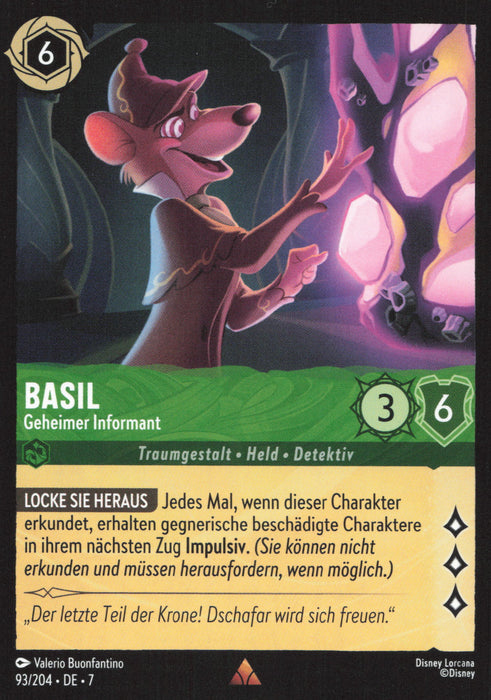 Basil - Geheimer Informant 7ARI-093 Rare Deutsch