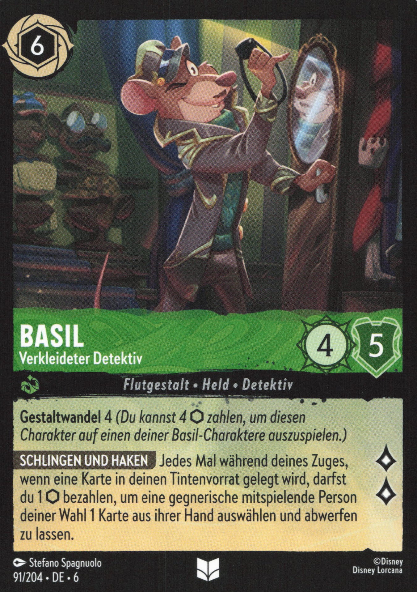 Alle Basil Charakterkarten in Disney Lorcana