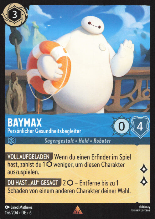 Baymax - Persönlicher Gesundheitsbegleiter (V.1) 6AZS-156 Rare Deutsch