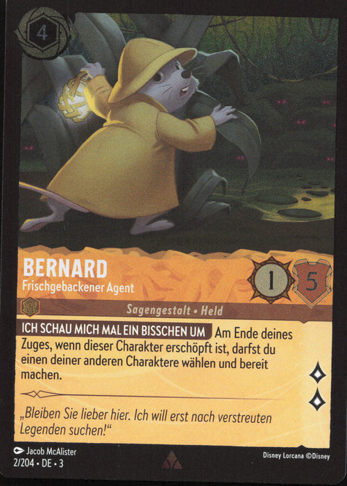 Bernard - Frischgebackener Agent 3INK-002 Rare Deutsch