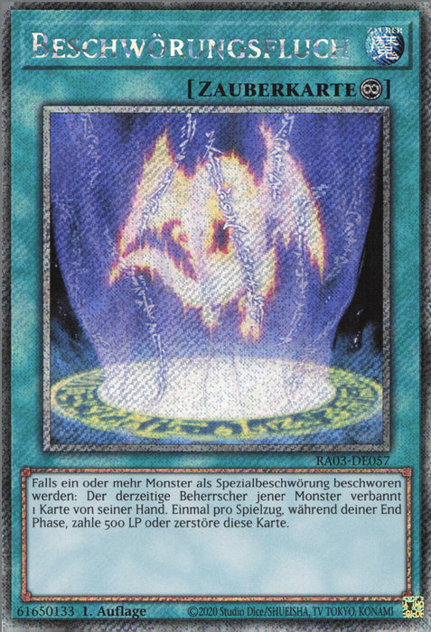 Beschwörungsfluch (V.4) RA03-DE057 Platinum Secret Rare Deutsch