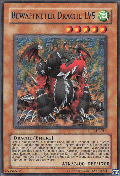 Bewaffneter Drache LV5 DR3-DE014 Rare Deutsch