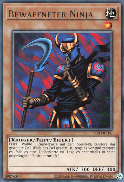 Bewaffneter Ninja LOB-25TH-DE106 Rare Deutsch