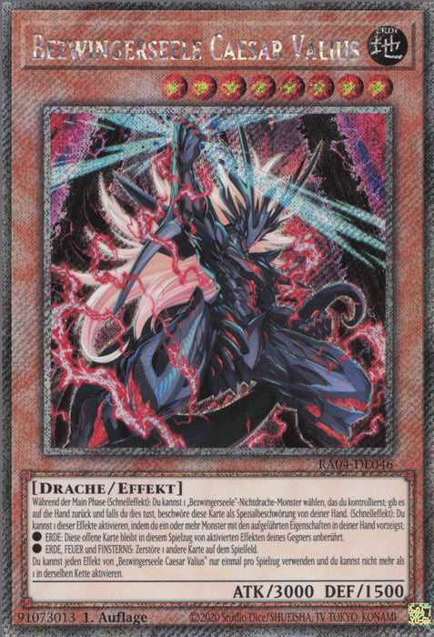Bezwingerseele Caesar Valius (V.4) RA04-DE046 Platinum Secret Rare Deutsch