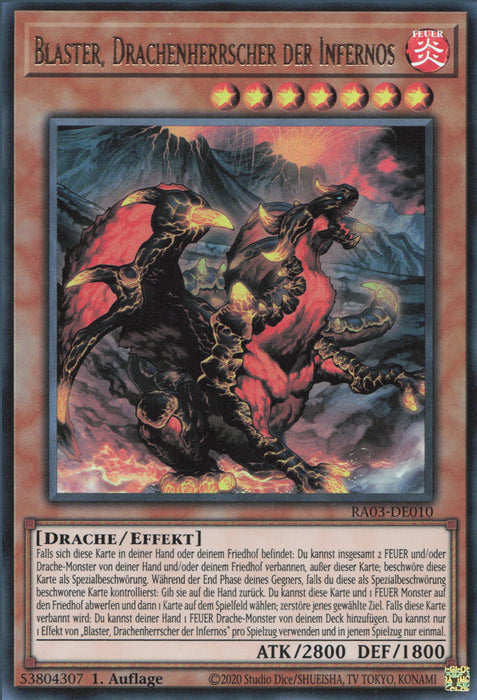 Blaster, Drachenherrscher der Infernos (V.2) RA03-DE010 Ultra Rare Deutsch