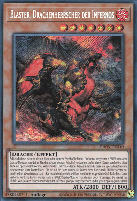 Blaster, Drachenherrscher der Infernos (V.3) RA03-DE010 Secret Rare Deutsch