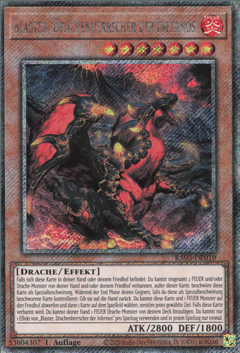 Blaster, Drachenherrscher der Infernos (V.4) RA03-DE010 Platinum Secret Rare Deutsch
