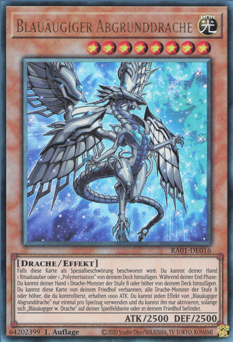 Blauäugiger Abgrunddrache (V.7) RA01-DE016 Ultimate Rare