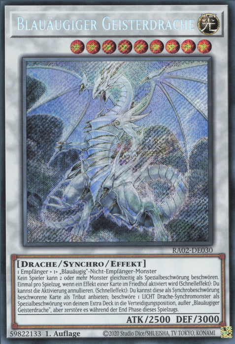 Blauäugiger Geisterdrache (V.3) RA02-DE030 Secret Rare Deutsch