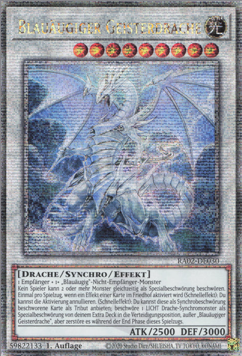 Blauäugiger Geisterdrache (V.5) RA02-DE030 Quarter Century Secret Rare Deutsch