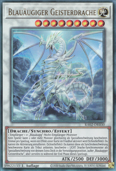 Blauäugiger Geisterdrache (V.7) RA02-DE030 Ultimate Rare Deutsch