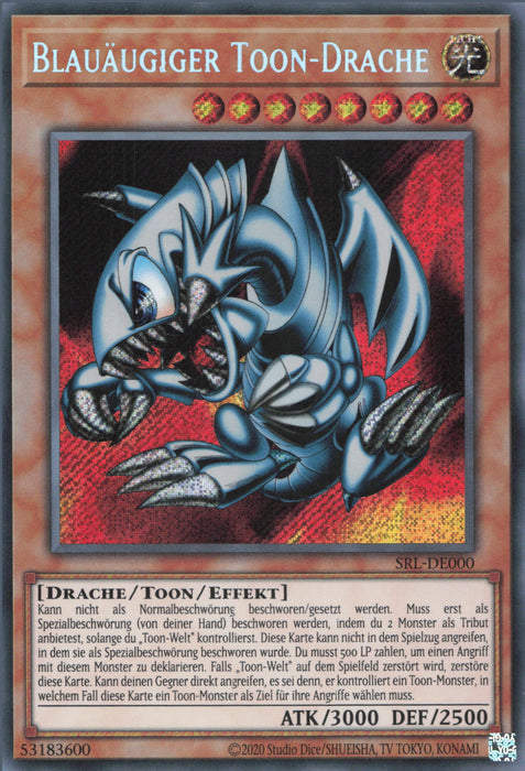 Blauäugiger Toon-Drache SRL-25TH-DE000 Secret Rare