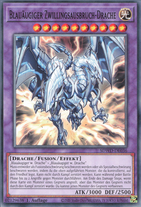Blauäugiger Zwillingsausbruch-Drache SDWD-DE036 Common Deutsch