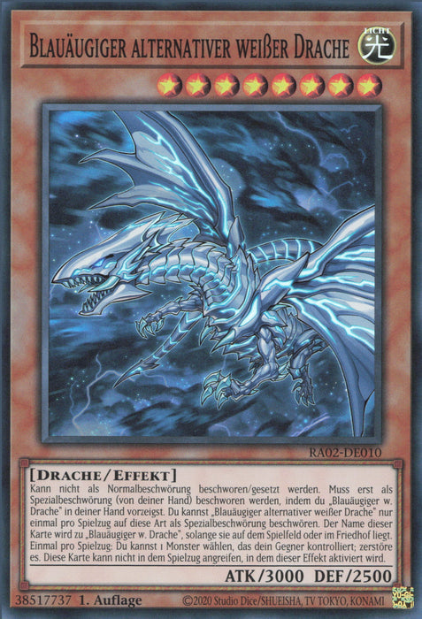 Blauäugiger alternativer weißer Drache (V.1) RA02-DE010 Super Rare Deutsch