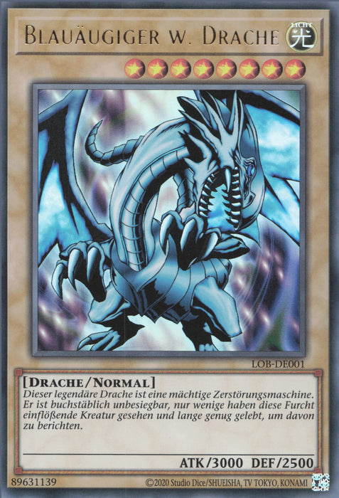 Blauäugiger w. Drache LOB-25TH-DE001 Ultra Rare Deutsch