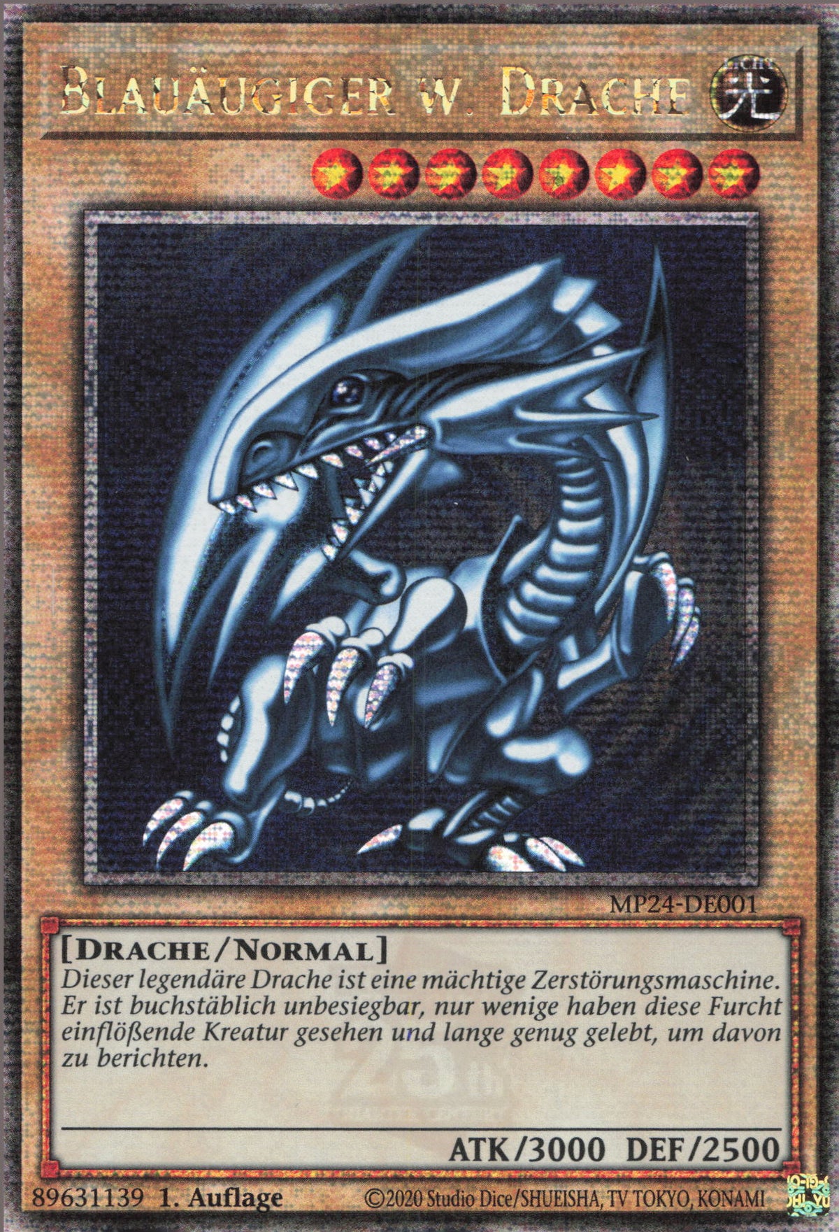 遊戯王OCG デュエルモンスターズ BLAUAUGIGER W. DRACHE Yugioh Blauäugiger w. Drache MP24-DE001 Quarter Century Secret