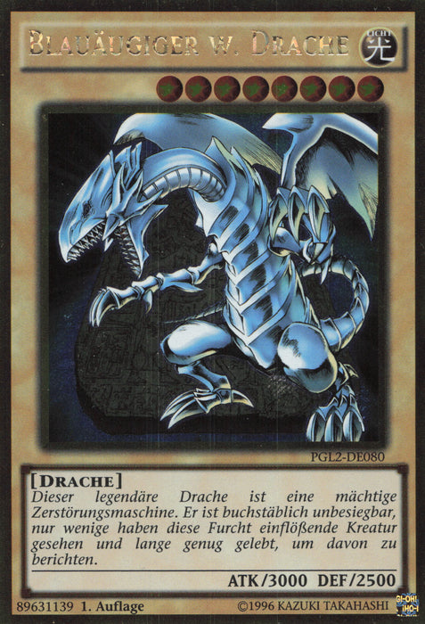 Blauäugiger w. Drache PGL2-DE080 Gold Rare Deutsch