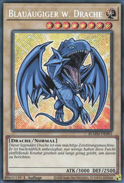 Blauäugiger w. Drache (V.1) BLMM-DE001 Secret Rare Deutsch