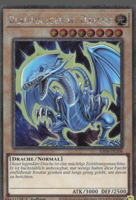 Blauäugiger w. Drache (V.2) RA04-DE108 Platinum Secret Rare Deutsch