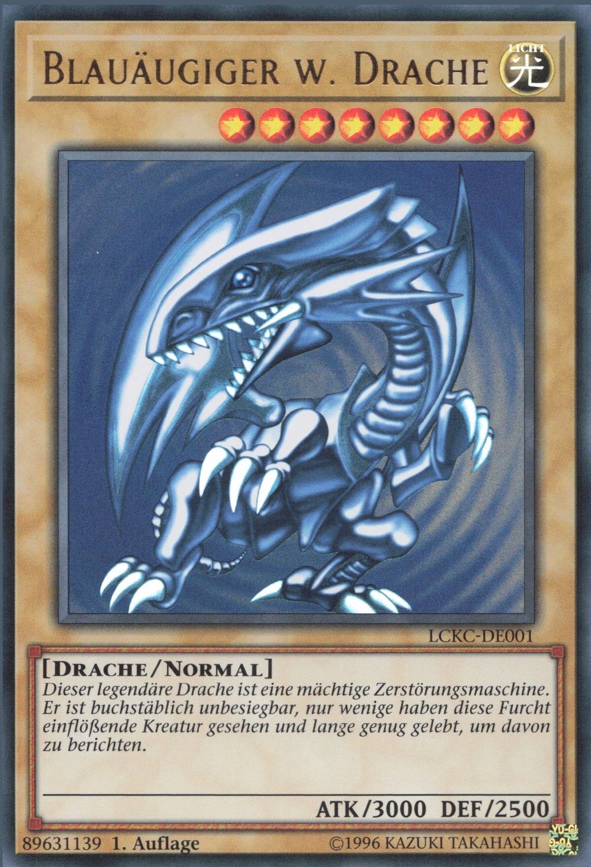 Yugioh Blauäugiger w. Drache (V.3) LCKC-DE001 Ultra Rare Deutsch