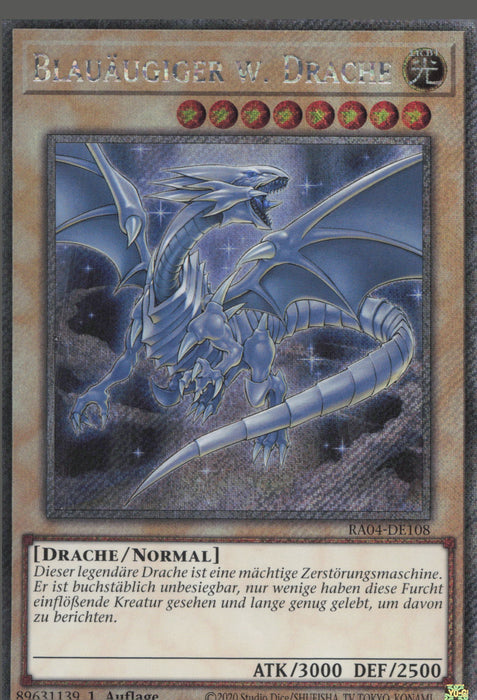 Blauäugiger w. Drache (V.3) RA04-DE108 Platinum Secret Rare Deutsch