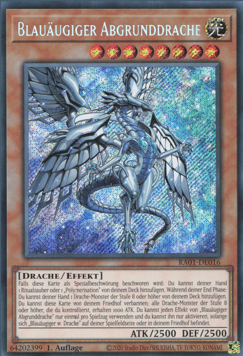 Blauäugiger Abgrunddrache (V.3) RA01-DE016 Secret Rare